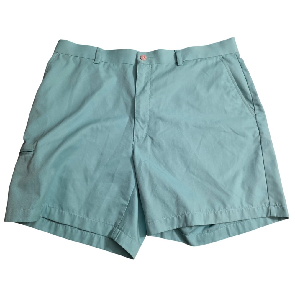 Champions Tour Mens Golf Shorts‎ Teal Seafoam Green Flat Front 38 Utility Pocket